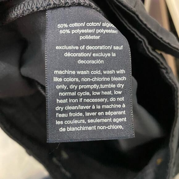 Tommy Hilfiger Pants Womens Size 2 Cary Capsule Cargo Navy Straight Wide Leg - Picture 8 of 9